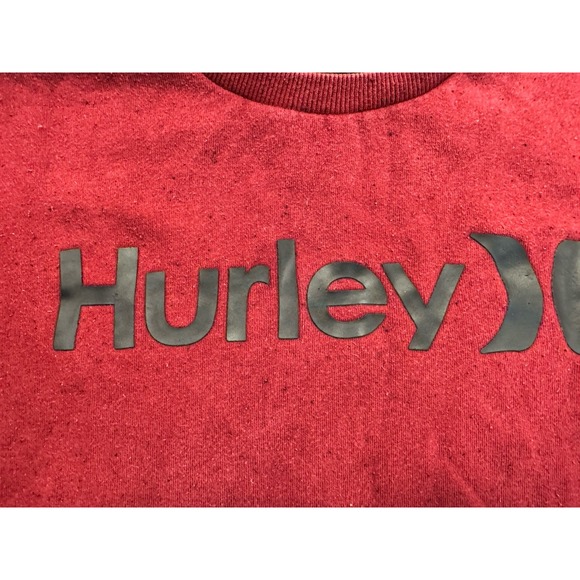 HURLEY‎ OAO Nubby Crew Neck Sweatshirt size Medium Red 04526-00 Measure In Pics - Picture 6 of 12